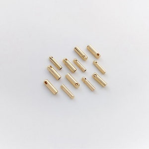 14K Gold Plated Cord End Cap, Gold Cord Ends, Bracelet Leather Cord End Caps, Chain End Closure Bracelet Connector 1.5mm 2mm