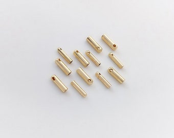 Tapa de extremo de cordón chapada en oro de 14K, extremos de cordón de oro, tapas de extremo de cordón de cuero de pulsera, conector de pulsera de cierre de extremo de cadena 1,5 mm 2 mm