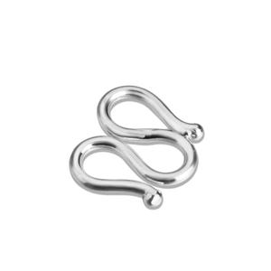 Sterling Silver W Clasps, s999 Silver Hook Clasp For Jewelry Making Supplies, Bracelet Hook Clasp Connector