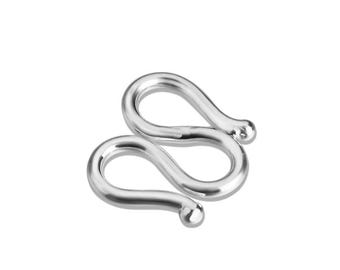 Sterling Silber W Spangen, s999 Silber Haken Verschluss für Schmuck machen Lieferungen, Armband Haken Verschluss Stecker