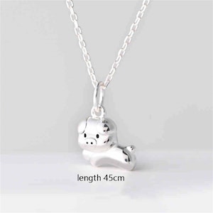 Colgante con dije de cerdo en plata esterlina, collar de cerdo en plata s925, joyería de cerdo, pendiente de jabalí, joyería de cerdo de dibujos animados, dije de animales, dijes a granel