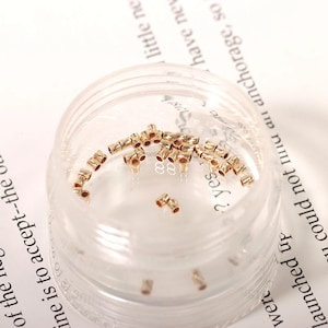 14K Gold Filled Straight Cut Textured Tube Beads, Gold Filled Tube Beads, Necklace Beads, Bracelet Beads, Spacer Beads, Tube Beads 2mm 3mm