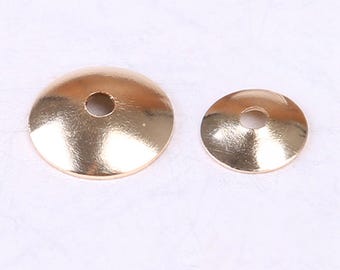 14K Gold Filled Bead Caps, Gold Filled Beads Cap For Jewelry Making Supplies, Bracelet Beads Cap,  Plain Smooth Bead Caps 3mm 4mm