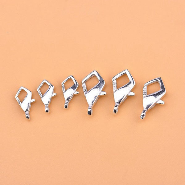 Sterling Silver Lobster Clasp, s925 Silver Trigger Clasps For Jewelry Making Supplies, Bracelet Lobster Claw Clasps, Necklace Clasp