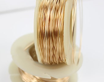 14K Gold Filled Wire, Gold Filled Half Hard Wire, Gold Filled Soft Wire, Beading Wire 0.25-1.27mm 16-30Ga, 3.28 Feet(approx 1 meter)