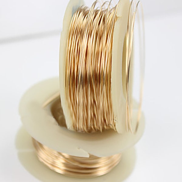 14K Gold Filled Wire, Gold Filled Half Hard Wire, Gold Filled Soft Wire, Beading Wire 0.25-1.27mm 16-30Ga, 3.28 Feet(approx 1 meter)