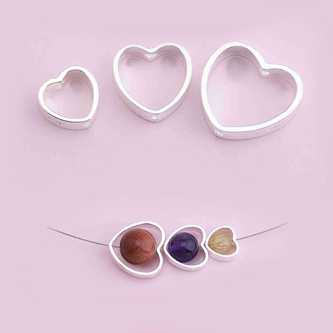 Sterling Silver Bead Frames Fits 5.8mm 8mm 10mm Pearls Beads, S925