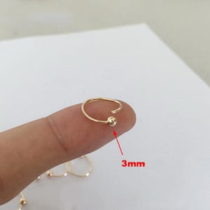 14K  Gold Filled Round Earwire w/ 3mm Bead, Gold Filled Round Ear Wire, Hoop Earring, Circle Earring Hoop, Ear Hoop, Earring Component
