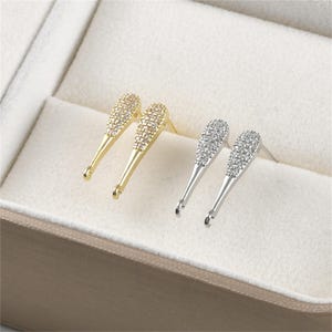 14K Vergoldete CZ Lange Träne Ohrstecker,Regentropfen Ohrstecker mit Schlaufe,Wasser Tropfen Ohrringe,Tropfen Ohrstecker,Minimalistische Ohrringe