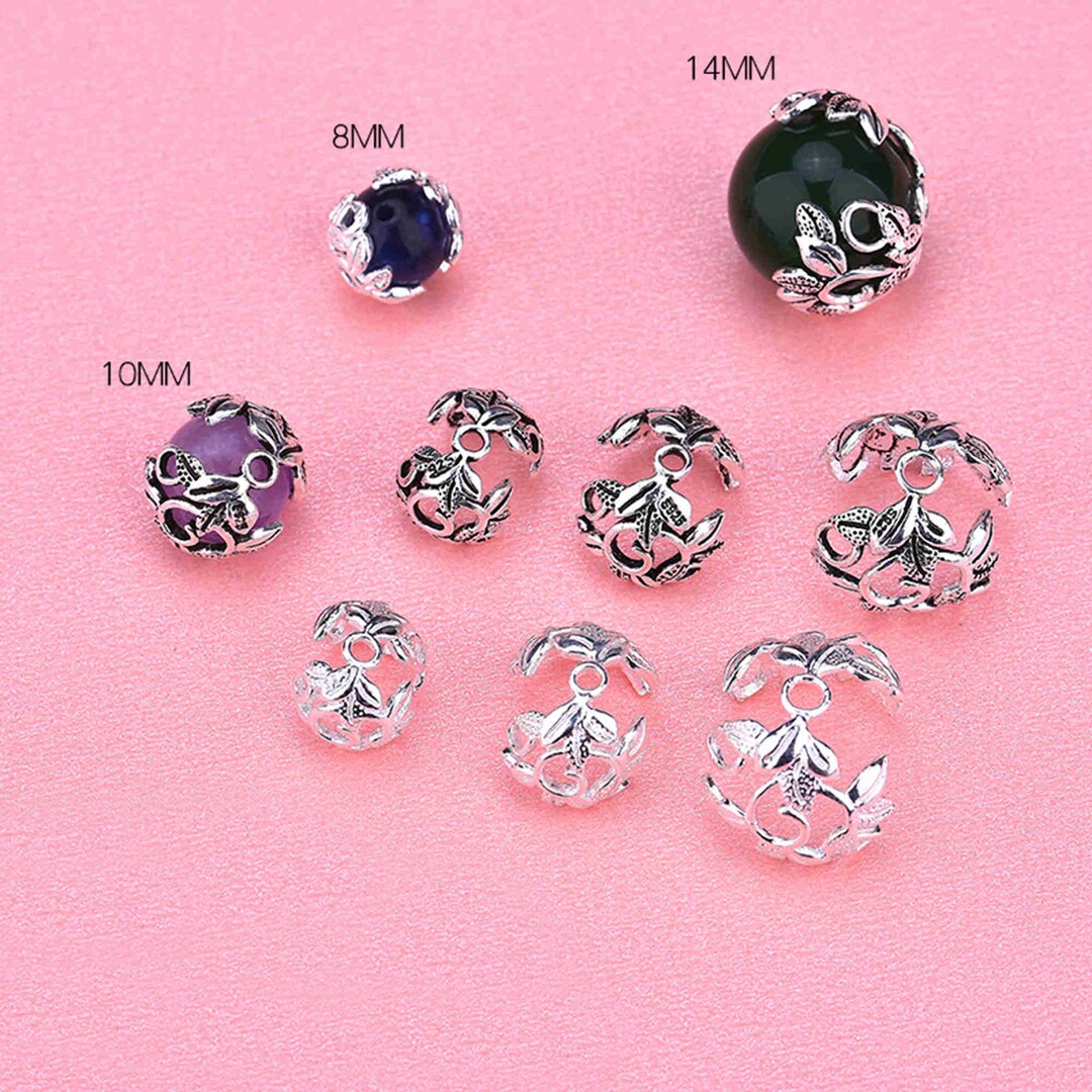 1pc Sterling Silver Bead Caps, S925 Silver Beads Cap for Jewelry Making