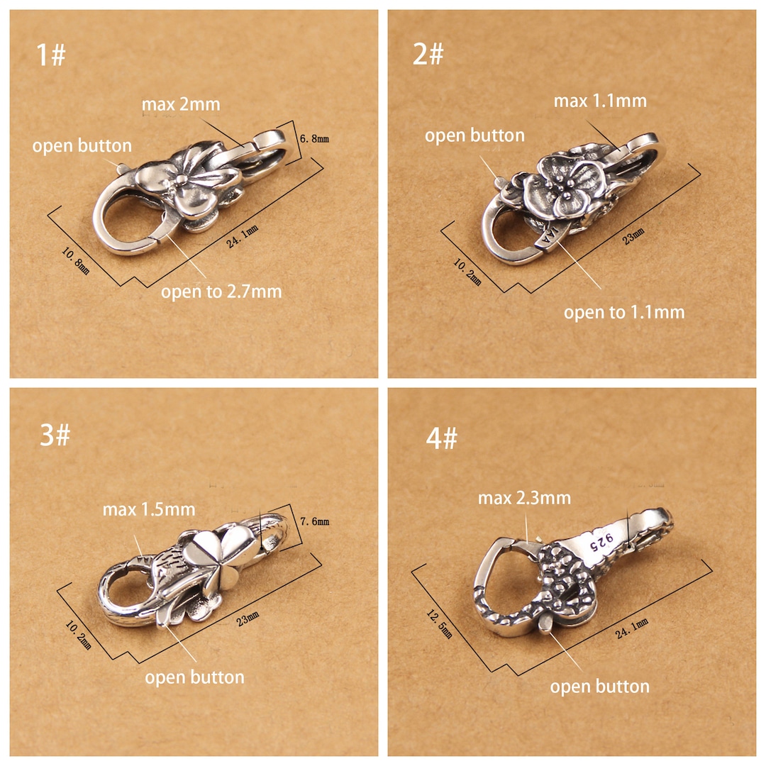 Sterling Silver Lobster Clasp, S925 Silver Lobster Clasps for