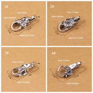 Sterling Silver Lobster Clasp, s925 Silver Lobster Clasps For Jewelry Making Supplies, Bracelet Lobster Claw Clasps