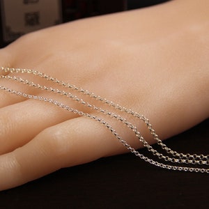 Sterling Silver Rolo Chain, s999 Silver Rolo Chain For Jewelry Making Supplies, Unfinished Rolo Chain Necklace Bracelet