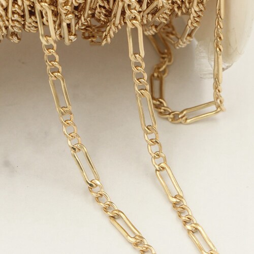 1meter 14K Gold Filled Figaro Chain, Gold Filled Figaro Chain For Jewelry Making, Unfinished Figaro Chain shops for Necklace Bracelet 3.5mm