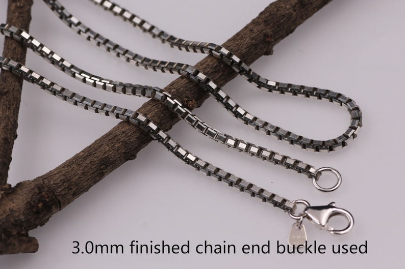 Sterling Silver Box Chain, S925 Silver Box Chain for Jewelry Making ...