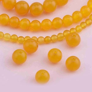 Genuine Natural Yellow Agate Beads, Agate Beads For Jewelry Making Supplies, Genuine Yellow Agate Beads, Gemstone Beads 4mm 6mm 8mm