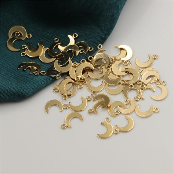100 Pendentifs Étoile Et Lune Acier Inoxydable 304 - 10 Styles Pour Bijoux DIY Collier Bracelet