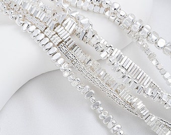 Äkta hematitpärlor, silverpärlor, lösa ädelstenspärlor, armbandspärlor, hematitpärlor, halsbandspärlor, hel sträng 2*2 mm