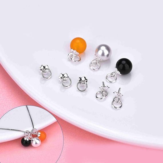 Sterling Silver Cup and Peg, S925 Silver Pearl Cup and Peg for Jewelry  Making Supplies, Pearl Bail Pin Pendants, Jewelry Findings 