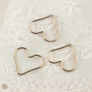 14K Gold Filled Lover Heart Jump Rings, Gold Filled Heart Closed Jump Rings, Gold Filled Heart Jump Ring for Jewelry Making Supplies