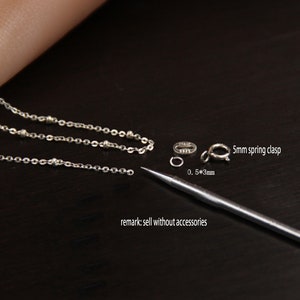 39&quot; Sterling Silver Ball Chain, s925 Silver Ball Chain For Jewelry Making Supplies, Unfinished Ball Chain Necklace Bracelet