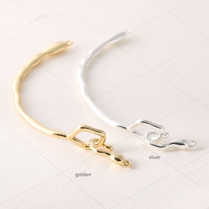 Sterling Silver Bangle Bracelet, Unfinished Half Bangle Bracelet w/ Double Closed Loop, Minimalist Bangle Bracelet, Open Bangle,Gift for Her