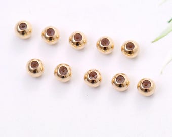 5pcs 14K Gold Filled Silicone Stopper Bead 3mm 4mm 8mm, Bracelet Bead, Stopper Spacers, Gold Filled Jewelry Craft Supplies, Smart Bead