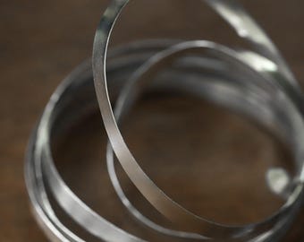 Sterling Silver Wire, Fine Silver Flat Wire For Jewelry Making Supplies, Silver Soft Wire, Beading Wire width 2mm 3mm 4mm 5mm