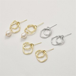 AILPIWE Orecchini Pendenti A Cerchio Placcati Oro 14K Con Quadrifoglio E Zirconi – Regalo Donna