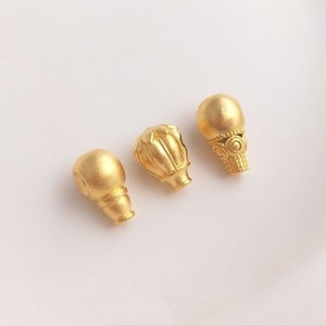 18K vergoldete Zen Perle, Gold Guru Perle, religiöse Perle, Meditation Perle, buddhistische Perle, Zen Meditation Schmuck