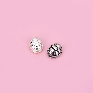 Sterling Silver Turtle Shell Beads, Tortoise Shell Bead, Animal Bead, Reptile Bead, Sea Life Bead, Bracelet Spacer, Tribal Bead,Coastal Bead