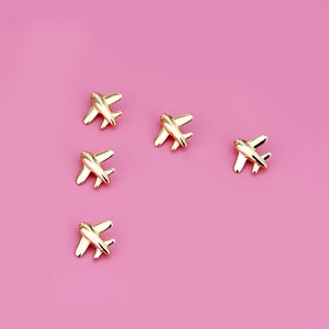 Sterling Silver Plane Beads, Airplane Bead, Aircraft Bead, Jet Bead, Pilot Bead, Bracelet Spacer, Travel Bead, Aviation Bead, Flying Bead