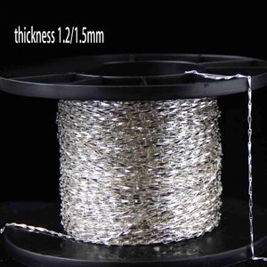 Sterlingzilveren staafketting, s925-zilveren staafketting voor het maken van sieraden, onafgewerkte staafketting voor ketting-armband