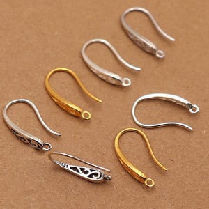Ganchos para pendientes de plata esterlina con forma de gota de agua en espiral y anilla cerrada, alambre para pendientes de plata 925 en espiral, componente para pendientes DIY.