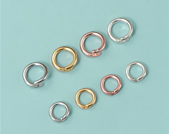 Sterling Silver Lock Jump Ring, s925 Zilveren Open Jump Ring voor sieraden maken van benodigdheden, Open Jump Ring 6mm 7mm 8mm 10mm 12mm 14mm