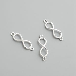 Sterling Silver Infinity Links, s925 Silver Infinity Connector Charms Infinity Link for Necklace,Infinity Charm, Bracelet Infinity Charms