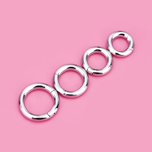 Sterling Silver Circle Clasp, s925 Silver Spring Round Pearl Clasp For Jewelry Making Supplies, Circle Clasp for Pearl Bracelet Necklace
