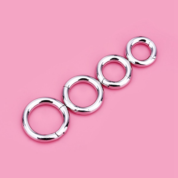 Sterling Silver Circle Clasp, s925 Silver Spring Round Pearl Clasp For Jewelry Making Supplies, Circle Clasp for Pearl Bracelet Necklace