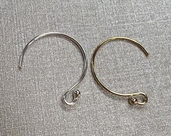 Alambres redondos para pendientes rellenos de oro de 14 quilates, alambre para pendientes relleno de oro, gancho para pendientes, componente para pendientes, gancho para alambre para pendientes, accesorios para pendientes