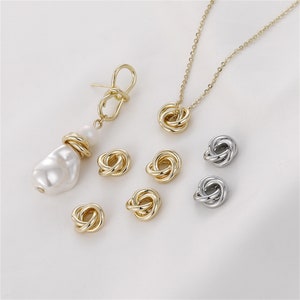 14K Gold Plated Twist Beads, Spiral Bead, Circle Bead, Tribal Bead, Bracelet Spacer, Wheel Bead, Rondelle Bead, Ring Bead 12mm