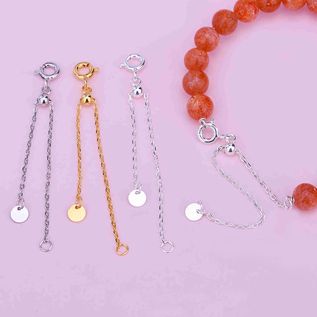 Sterling Silver Cable Extender Chain, S925 Silver Chain With Adjustable