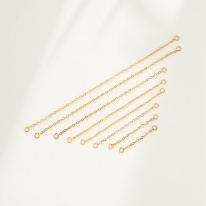 Sterling Silver Cable Extension Chain, s925 Silver Cable Extender Chain For Jewelry Making Supplies, Bracelet Extender Chain With Loop