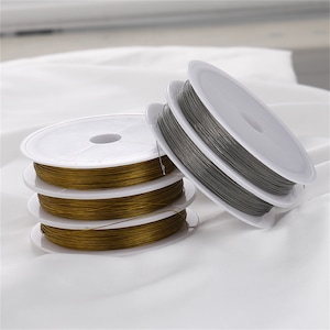 Stainless steel Soft Wires, Gold Plated Round Wire, Half Hard Wire, Beading Wire 0.3mm 0.38mm 0.45mm, Jewelry Making Wire