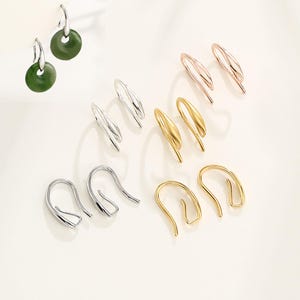 CZ Ohrringhaken Sterling Silber s925 Silber Ohrhaken mit Haken für Peg Bail Einstellungen, Ohrring Haken machen, Ohrring Komponenten
