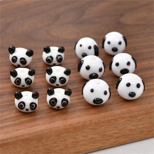 Glass Cute Panda Beads,Puppy Beads,Dog Beads,Cartoon Beads,Connector Bead,Toys Charm,Animal Spacer Bracelet Beads,Pet Charm Bead,Loose Beads