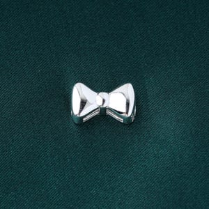 Sterling Silver Bowknot Beads, Bow Bead, Butterfly Knot Bead, Bowtie Bead, Plain Bow Bead, Bracelet Spacer, Delicate Bead, Dainty Bead