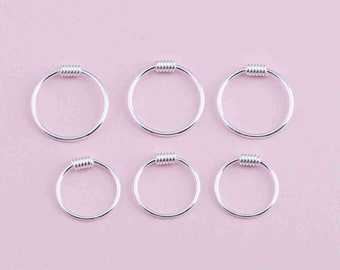 Sterling Silver Earring Hoops, s925 Silver Earwire Hoops For Jewelry Making Supplies, Hoop Earrings, Ear Hoops