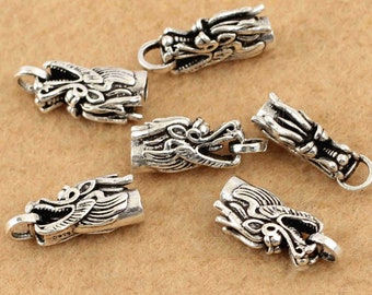 Sterling Silver Dragon Head Clasps, s925 Silver Hook Clasp For Jewelry Making Supplies, Bracelet Hook Clasp Connector