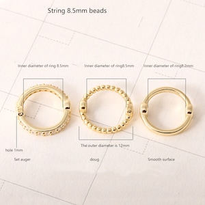 Sterling Silver CZ Zircon Bead Frames Fits 8mm Pearls Beads, s925 Silver Twist Bead Circle Frames For Bracelet Making,Plain Round Bead Frame