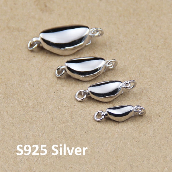 Sterling Silver Ingots Link Connector Clasps, s925 Silver Ingots Clasp For Jewelry Making Supplies, Bracelet Clasp, Necklace Link Connector